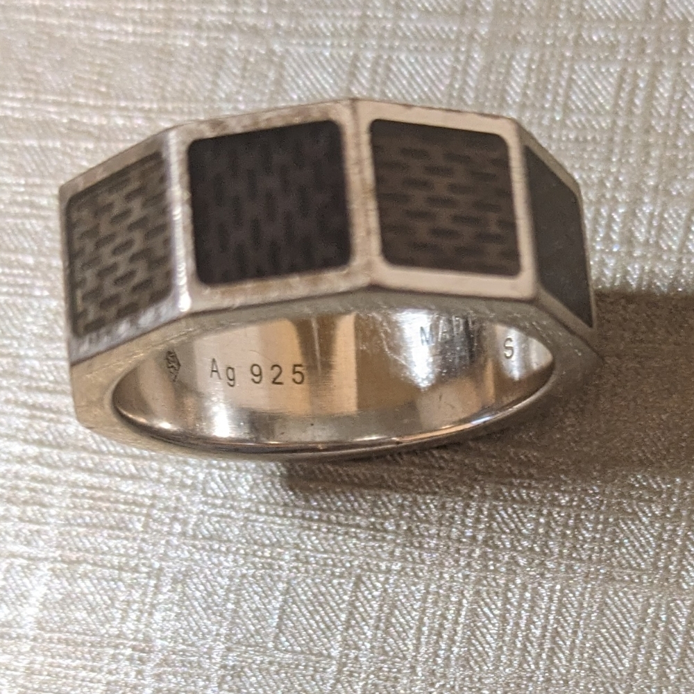 Louis Vuitton Berg Damier Men's Silver Ring - Picture 6 of 6